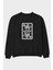 Stormtrooper Playing Card Ön Baskılı Siyah Oversize Sweatshirt Erkek Kadın Bisiklet Yaka 1