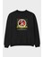 Stop War For Future Ön Baskılı Siyah Oversize Sweatshirt Erkek Kadın Bisiklet Yaka 1