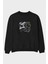 Self Love Bear Ön Baskılı Siyah Oversize Sweatshirt Erkek Kadın Bisiklet Yaka 1
