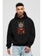 Iron Man (3) Ön Baskılı Siyah Oversize Kapüşonlu Sweatshirt Erkek Kadın 1