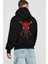 Spiderman (17) Arka Baskılı Siyah Oversize Kapüşonlu Sweatshirt Erkek Kadın 1
