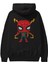Spiderman (17) Arka Baskılı Siyah Oversize Kapüşonlu Sweatshirt Erkek Kadın 2