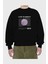 Live Is Great Yazılı Ön Baskılı Siyah Oversize Sweatshirt Erkek Kadın Bisiklet Yaka 2