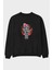 Pennywise Ön Baskılı Siyah Oversize Sweatshirt Erkek Kadın Bisiklet Yaka 1