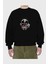 Clown Horror Ön Baskılı Siyah Oversize Sweatshirt Erkek Kadın Bisiklet Yaka 2
