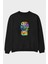 Karma Savage Ön Baskılı Siyah Oversize Sweatshirt Erkek Kadın Bisiklet Yaka 1