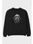 Kill Your Ego Ön Baskılı Siyah Oversize Sweatshirt Erkek Kadın Bisiklet Yaka 1