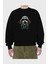 Kill Your Ego Ön Baskılı Siyah Oversize Sweatshirt Erkek Kadın Bisiklet Yaka 2