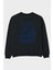 Vancouver Arka Baskılı Siyah Oversize Sweatshirt Erkek Kadın Bisiklet Yaka 1
