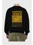 Yumeko Jadami Arka Baskılı Siyah Oversize Sweatshirt Erkek Kadın Bisiklet Yaka 2