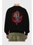 Spıderman 2 Arka Baskılı Siyah Oversize Sweatshirt Erkek Kadın Bisiklet Yaka 2