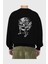 No Pain No Gain Arka Baskılı Siyah Oversize Sweatshirt Erkek Kadın Bisiklet Yaka 2