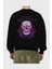 Rebel Squad Arka Baskılı Siyah Oversize Sweatshirt Erkek Kadın Bisiklet Yaka 2