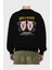 World Second Largest Economy Arka Baskılı Siyah Oversize Sweatshirt Erkek Kadın Bisiklet Yaka 2