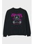 Teddy Bear Stay Cool Arka Baskılı Siyah Oversize Sweatshirt Erkek Kadın Bisiklet Yaka 1