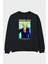 Sanji 2 Arka Baskılı Siyah Oversize Sweatshirt Erkek Kadın Bisiklet Yaka 1
