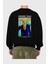 Sanji 2 Arka Baskılı Siyah Oversize Sweatshirt Erkek Kadın Bisiklet Yaka 2