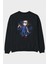 Chucky Arka Baskılı Siyah Oversize Sweatshirt Erkek Kadın Bisiklet Yaka 1