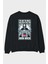 John Wick Biker Arka Baskılı Siyah Oversize Sweatshirt Erkek Kadın Bisiklet Yaka 1