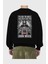 John Wick Biker Arka Baskılı Siyah Oversize Sweatshirt Erkek Kadın Bisiklet Yaka 2