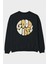 Good Vibes Yazılı 3 Arka Baskılı Siyah Oversize Sweatshirt Erkek Kadın Bisiklet Yaka 1