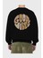 Good Vibes Yazılı 3 Arka Baskılı Siyah Oversize Sweatshirt Erkek Kadın Bisiklet Yaka 2