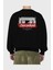 Decadent Arka Baskılı Siyah Oversize Sweatshirt Erkek Kadın Bisiklet Yaka 2