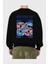 Brooklyn 86 Style Arka Baskılı Siyah Oversize Sweatshirt Erkek Kadın Bisiklet Yaka 2