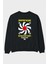 Japanese Education System Arka Baskılı Siyah Oversize Sweatshirt Erkek Kadın Bisiklet Yaka 1