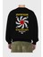 Japanese Education System Arka Baskılı Siyah Oversize Sweatshirt Erkek Kadın Bisiklet Yaka 2