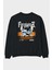 Faith Over Fear 2 Arka Baskılı Siyah Oversize Sweatshirt Erkek Kadın Bisiklet Yaka 1