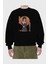 Kaguya Shinomiya 5 Anime Ön Baskılı Siyah Oversize Sweatshirt Erkek Kadın Bisiklet Yaka 2