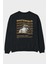 Masterpiece Yazılı Arka Baskılı Siyah Oversize Sweatshirt Erkek Kadın Bisiklet Yaka 1
