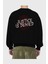 Justice Is Denied Arka Baskılı Siyah Oversize Sweatshirt Erkek Kadın Bisiklet Yaka 2