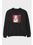 Sylphinford Tachibana 1 Anime Ön Baskılı Siyah Oversize Sweatshirt Erkek Kadın Bisiklet Yaka 1