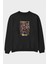 One Pıece (5) Anime Ön Baskılı Siyah Oversize Sweatshirt Erkek Kadın Bisiklet Yaka 1