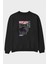 Nobara Kugisaki 4 Anime Ön Baskılı Siyah Oversize Sweatshirt Erkek Kadın Bisiklet Yaka 1