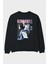 Gintoki Sakata Gıntama 3 Anime Arka Baskılı Siyah Oversize Sweatshirt Erkek Kadın Bisiklet Yaka 1