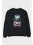 Kakashı Hatake Naruto 1 Anime Arka Baskılı Siyah Oversize Sweatshirt Erkek Kadın Bisiklet Yaka 1