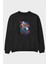 Tanjıro ,akaza,dakı Anime Ön Baskılı Siyah Oversize Sweatshirt Erkek Kadın Bisiklet Yaka 1