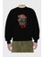 Trıbal (2) Anime Ön Baskılı Siyah Oversize Sweatshirt Erkek Kadın Bisiklet Yaka 2