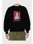 Marın Kıtagawa Anime Ön Baskılı Siyah Oversize Sweatshirt Erkek Kadın Bisiklet Yaka 2