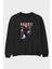 Kamui Gıntama 1 Anime Ön Baskılı Siyah Oversize Sweatshirt Erkek Kadın Bisiklet Yaka 1