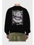 Majın Boo2 Anime Arka Baskılı Siyah Oversize Sweatshirt Erkek Kadın Bisiklet Yaka 2