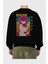 Morgiana 3 Anime Arka Baskılı Siyah Oversize Sweatshirt Erkek Kadın Bisiklet Yaka 2