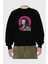 Nezuko Kamado 2 Anime Ön Baskılı Siyah Oversize Sweatshirt Erkek Kadın Bisiklet Yaka 2