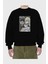Waifu Pushup Anime Ön Baskılı Siyah Oversize Sweatshirt Erkek Kadın Bisiklet Yaka 2