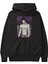 Bakı Hanma (2) Anime Ön Baskılı Siyah Hoodie Oversize Kapüşonlu Sweatshirt Erkek Kadın 1