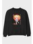 Alice Cartelet 15 Anime Ön Baskılı Siyah Oversize Sweatshirt Erkek Kadın Bisiklet Yaka 1