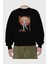Alice Cartelet 15 Anime Ön Baskılı Siyah Oversize Sweatshirt Erkek Kadın Bisiklet Yaka 2